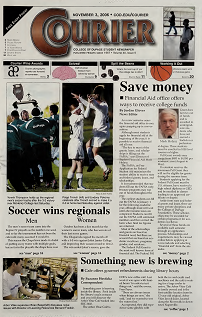 front page of Courier newspaper