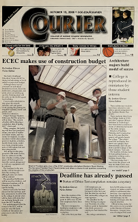 front page of Courier newspaper