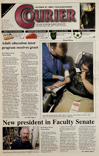 front page of Courier newspaper